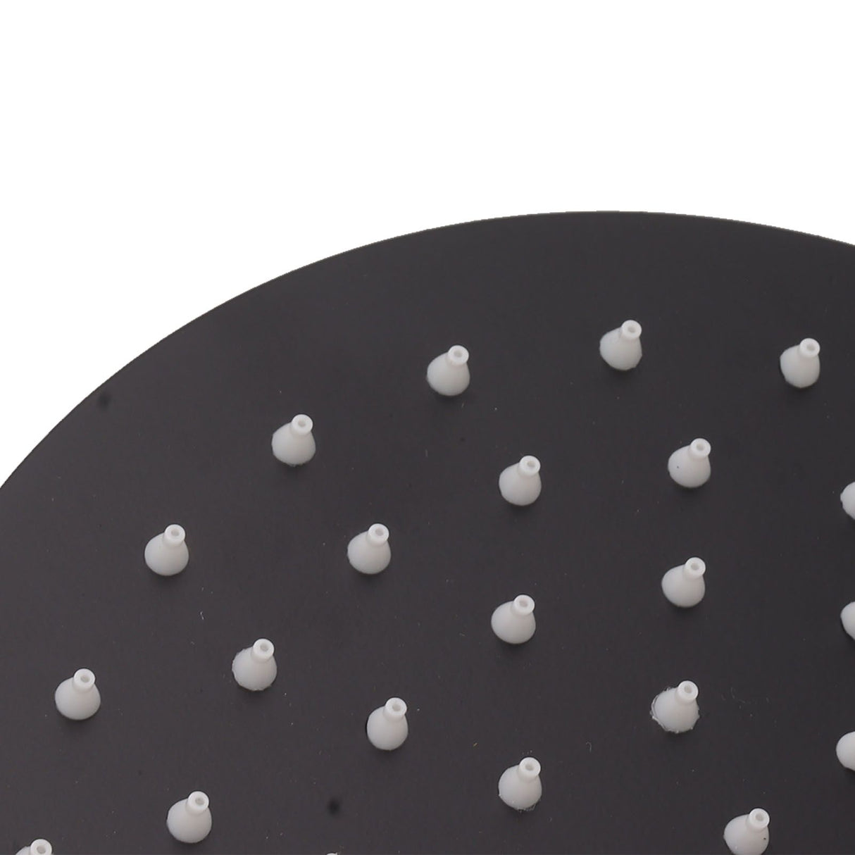 Ultra Thin Rainfall Shower Head Rain Waterfall Stainless Steel Fixed Showerhead Round Black 8in