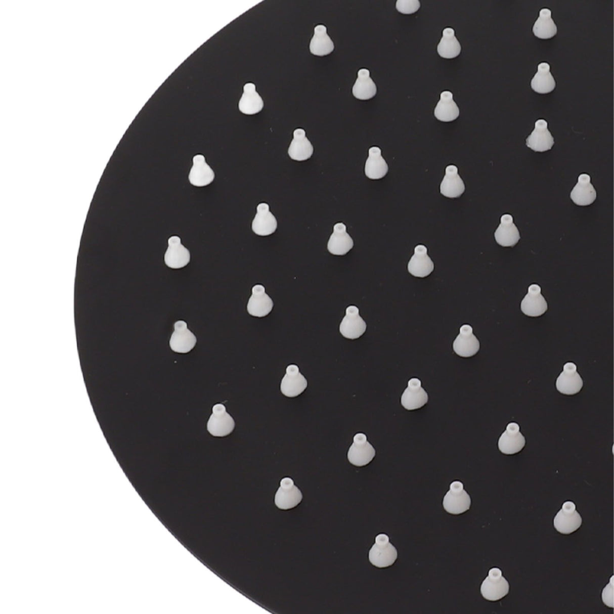 Ultra Thin Rainfall Shower Head Rain Waterfall Stainless Steel Fixed Showerhead Round Black 8in