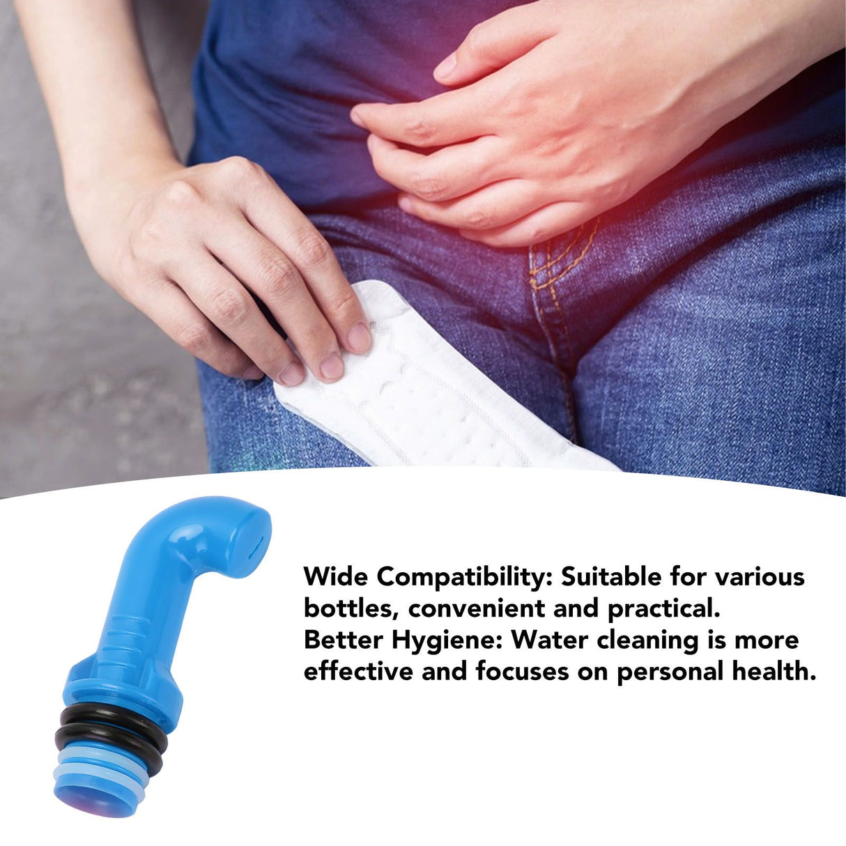 Bidet Bottle Attachment Bidet Sprayer Head Compatible with Every Bottle ABS Portable Bidet Bidet Nozzle for Water Bottle Blue