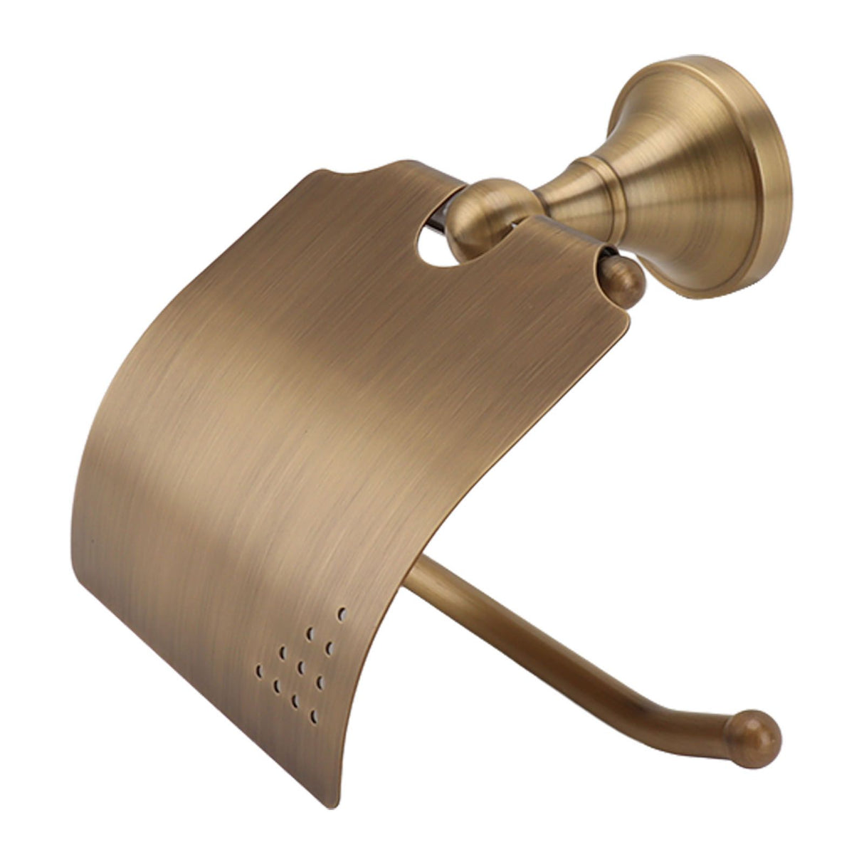 Toilet Paper Holder Wall Mounted Copper Vintage Style Ample Space Scratch Resistant for Washroom Bathroom