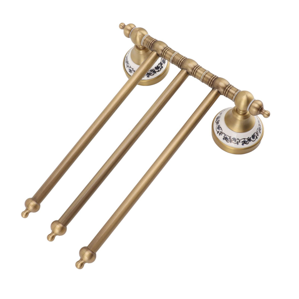 Swivel Towel Bar Antique Brass Towel Rack Rotated Towel Hanger Holder for Bathroom Three Rods