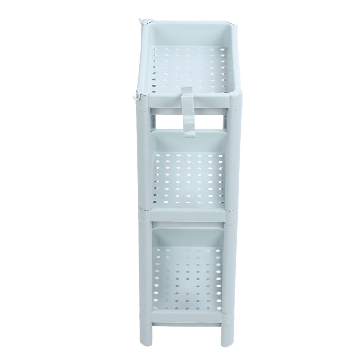 Bathroom Floor Storage Shelf Bathroom Storage Open Shelf Unit Freestanding Corner Rack Shelves Storage Rack Nordic Blue 3 Tier