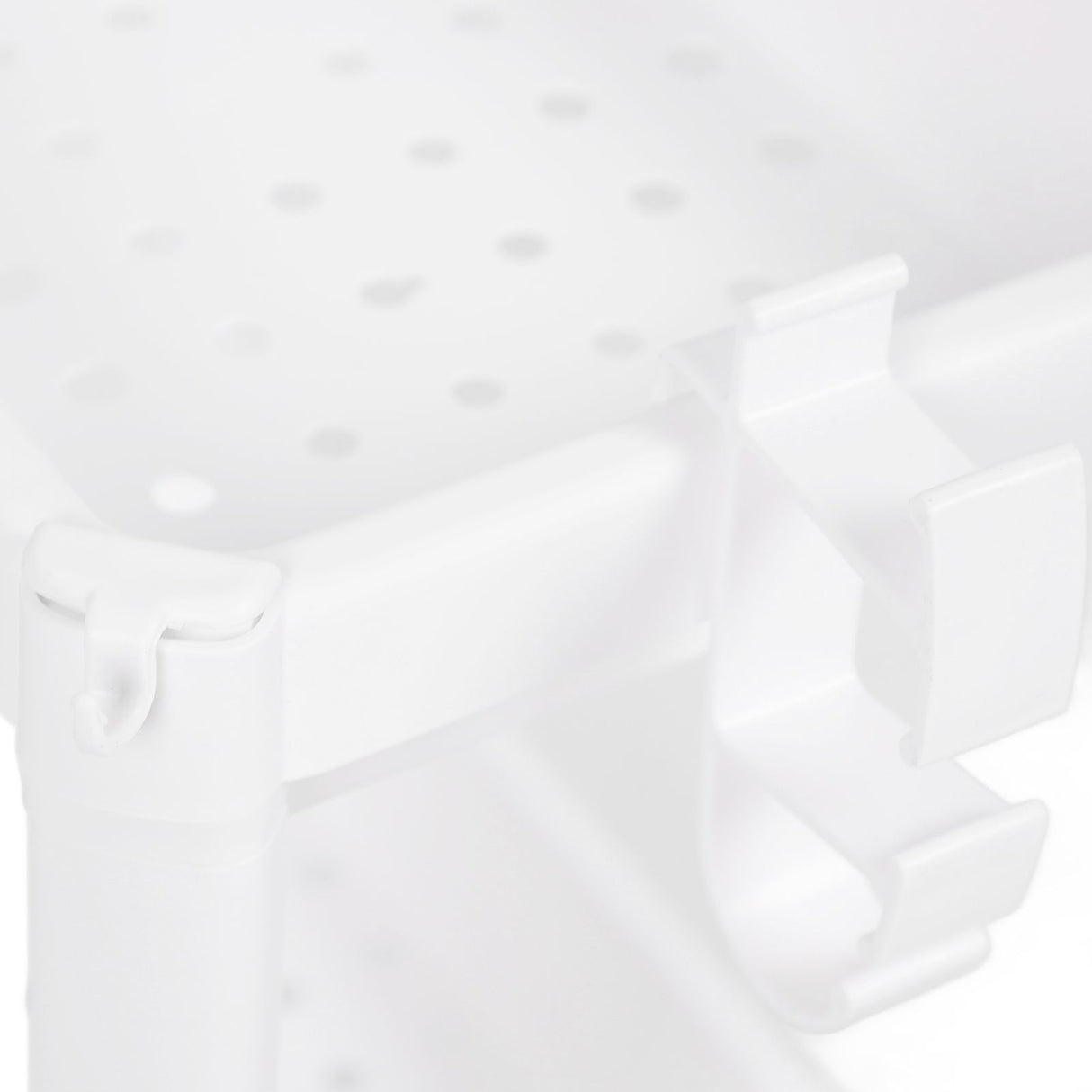 Bathroom Tower Shelf Plastic Freestanding Storage Rack Organizer Multifunctional Shelving Unit for Living Room Bedroom Kitchen White 4 Layers