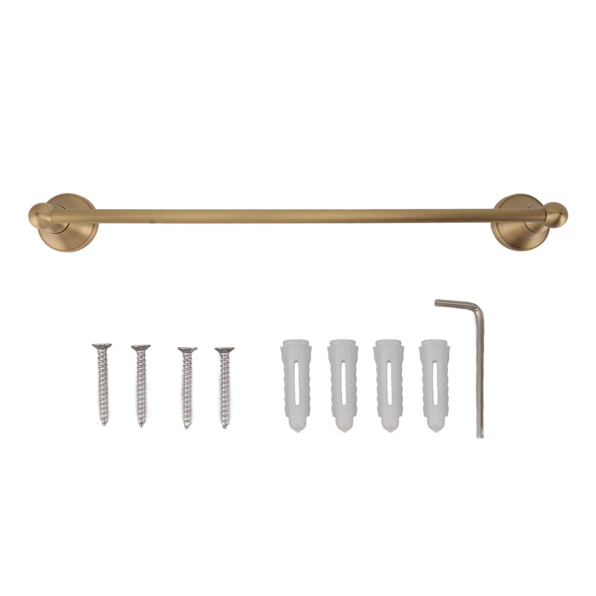 Copper Towel Bar European Style Towel Rack Single Rod Multipurpose Towel Bar Holder for Bathroom Toilet