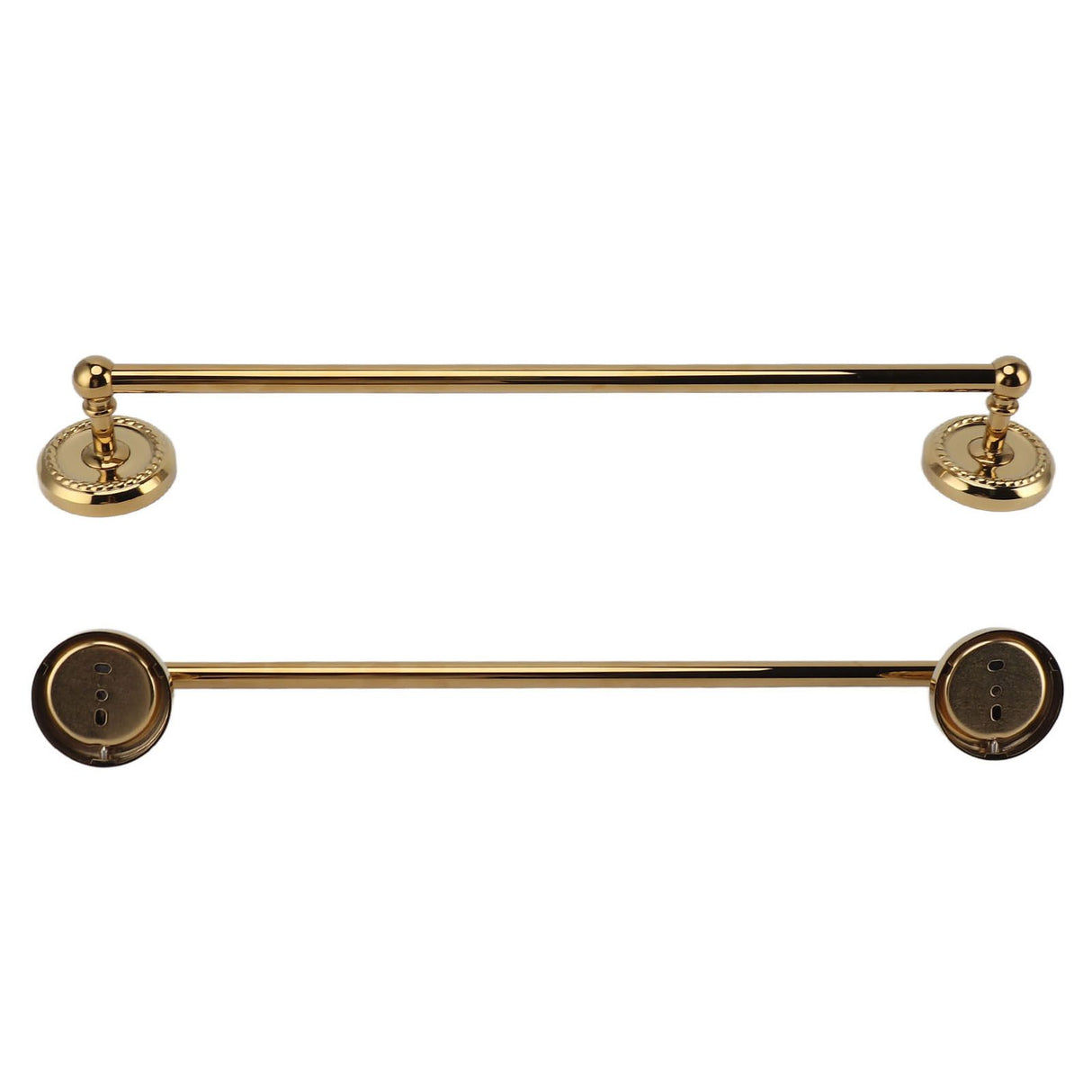Copper Towel Bar European Style Bathroom Single Bar Towel Rack Bathroom Hanging Rack Titanium