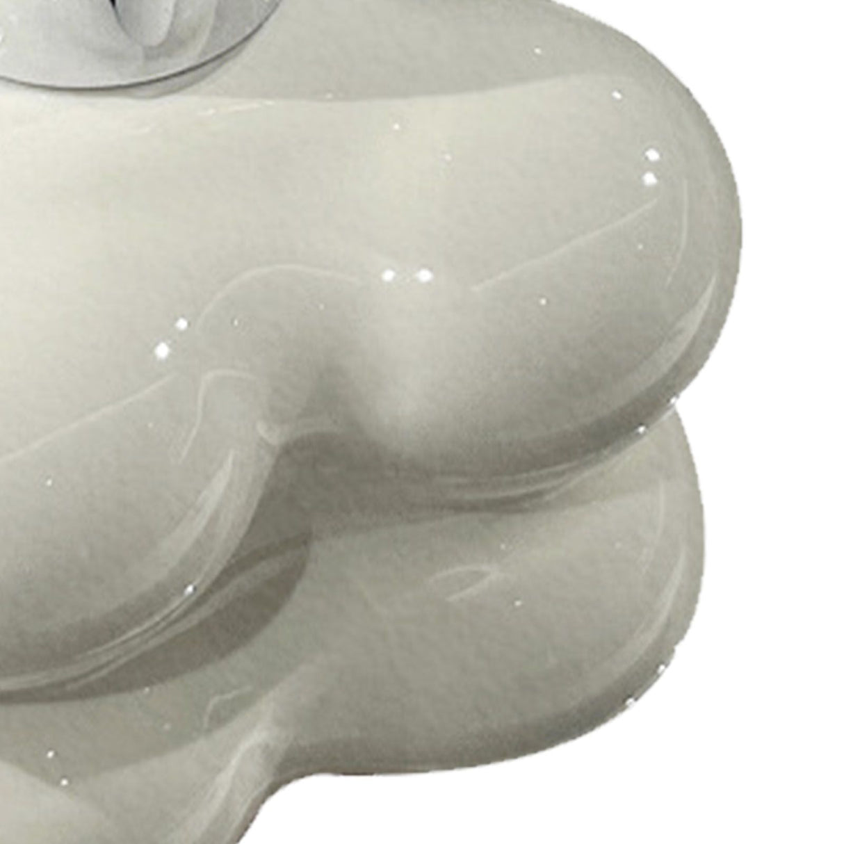Cloud Press Pump Bottle Ceramic Reusable Decoration Refillable Cloud Shape Dispenser Bottle for Bathroom Milky White