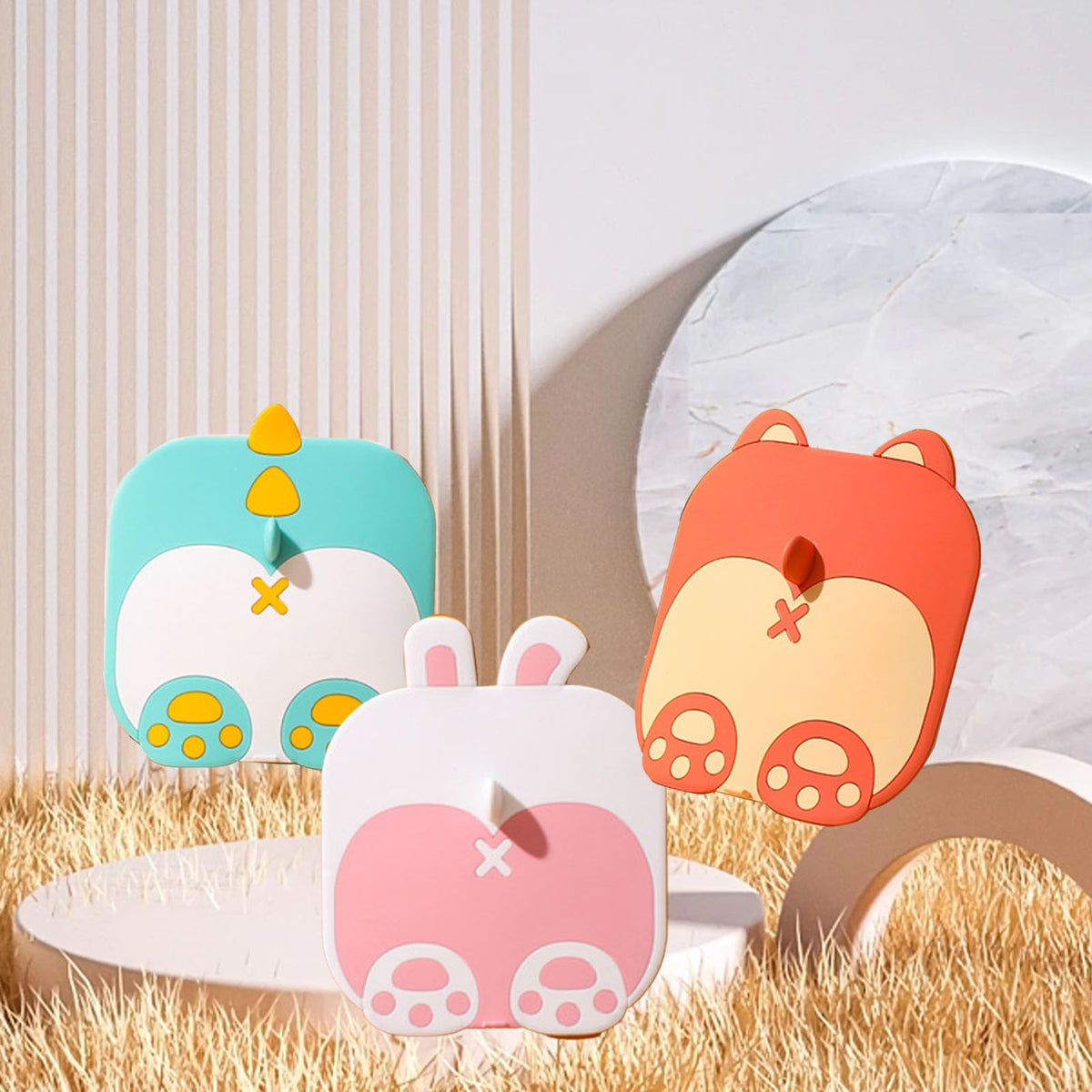 Shower Drain Stopper Cartoon Style Odour Resistant Silicone Anti Slip Bathtub Stopper for Home Bathroom Toilet Orange
