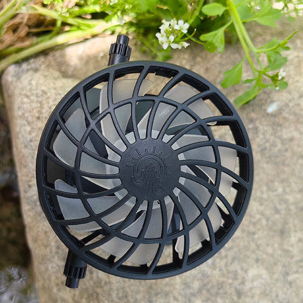 Rechargeable Handheld Fan Solar USB Charging Cooling 1000mAh Battery Electric Fan for Sun Caps Hole Type