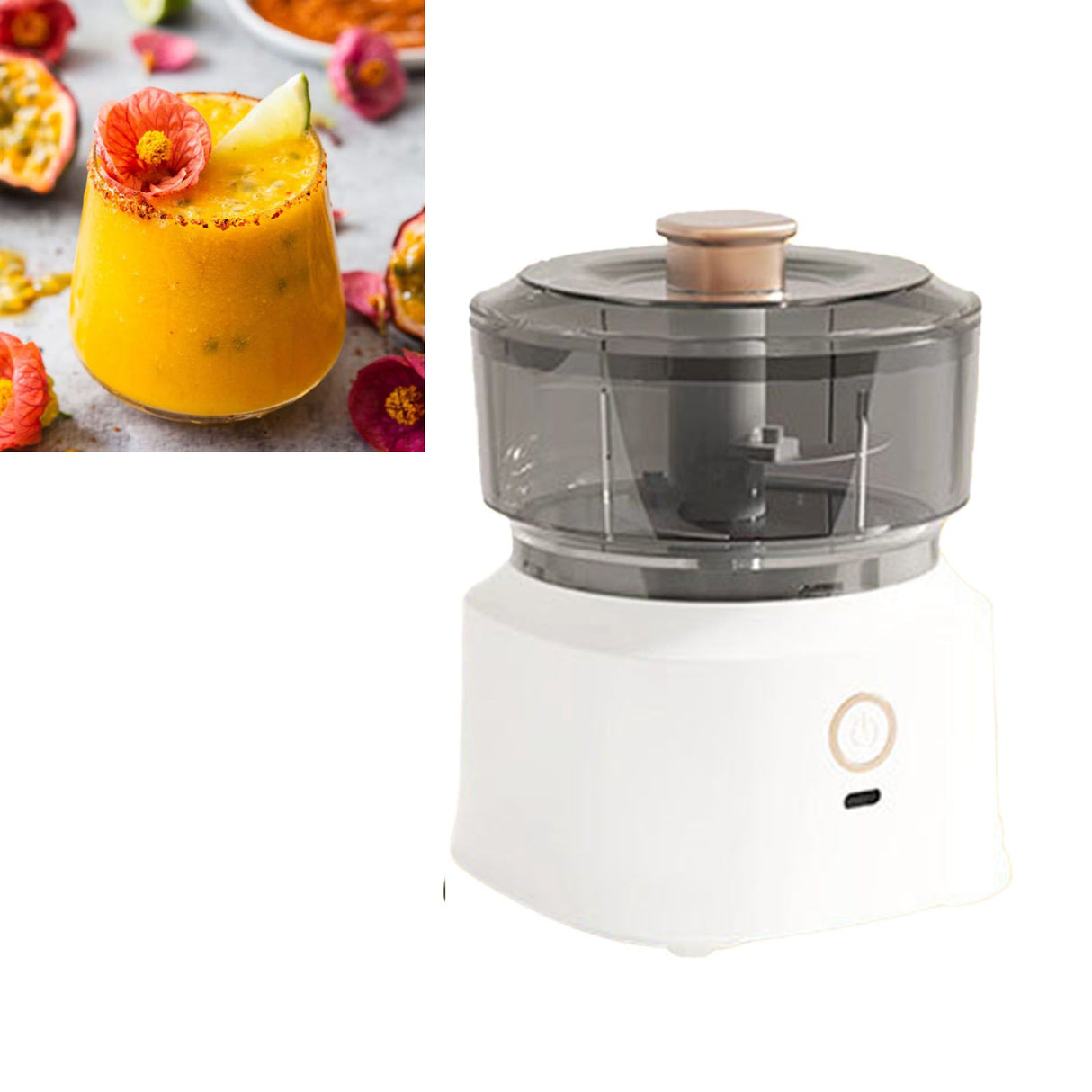 Electric Meat Chopper Grinder Blender Multifunctional Stainless Steel Blades Efficient Safe Food Blender for Kitchen White