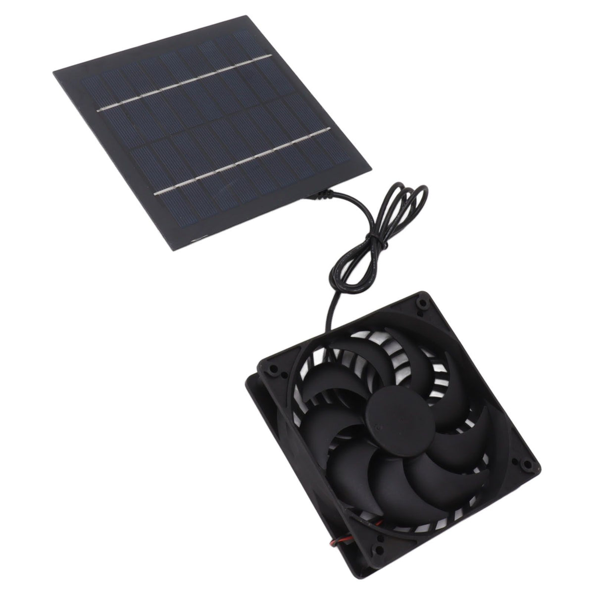 10W Solar Panel Fan Kit Solar Powered Fan for Small Greenhouses Doghouses Sheds Ventilation