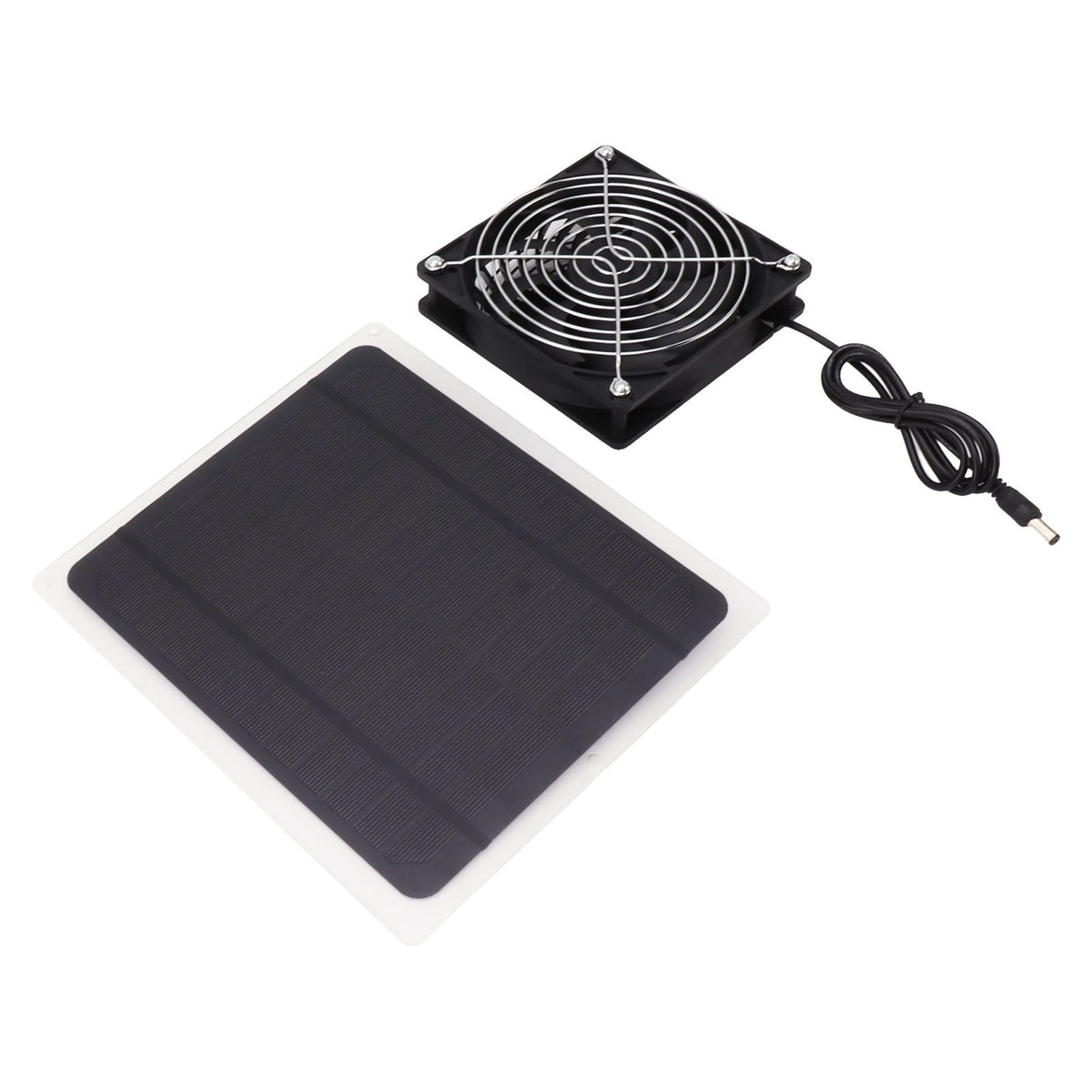 Solar Panel Fan Kit 10W Weatherproof Solar Powered Fan Wall Mounted for Outside Small Chicken Coops Greenhouses Sheds