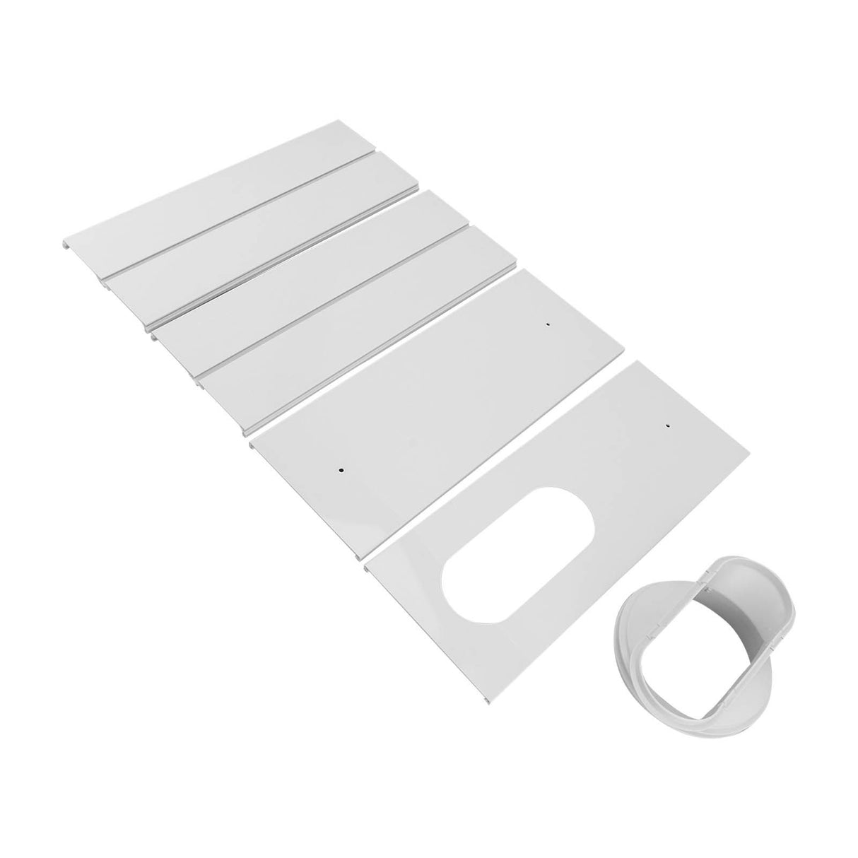 Air Conditioner Window Vent Kit PVC Easy Installation Seamless Universal Adjustable Air Conditioner Window Accessory 4 Plates for 140cm Window