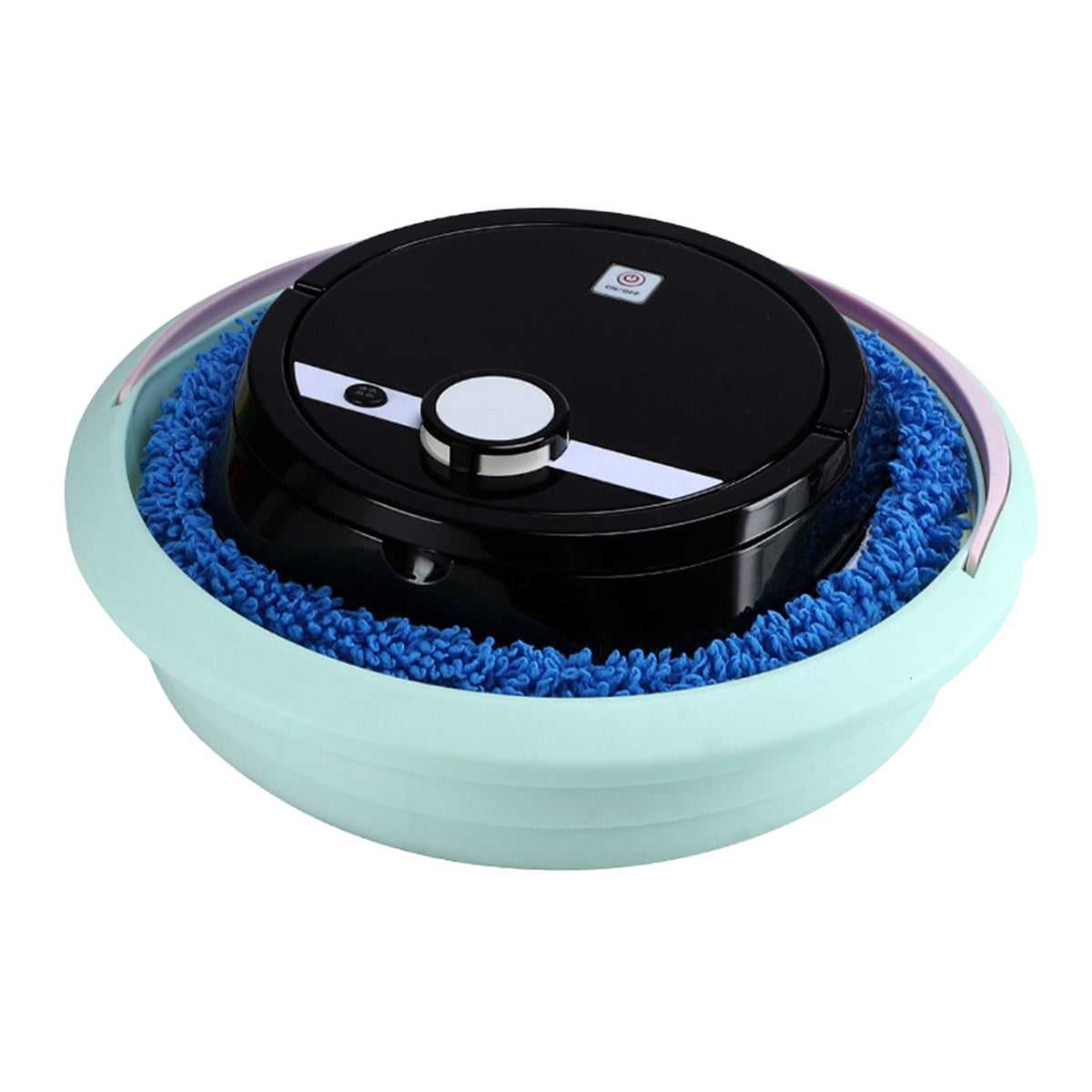 Robot Vacuum Cleaner Strong Suction Wet and Dry Use Rechargeable Robot Mop for Livingroom Bedroom Bathroom Black