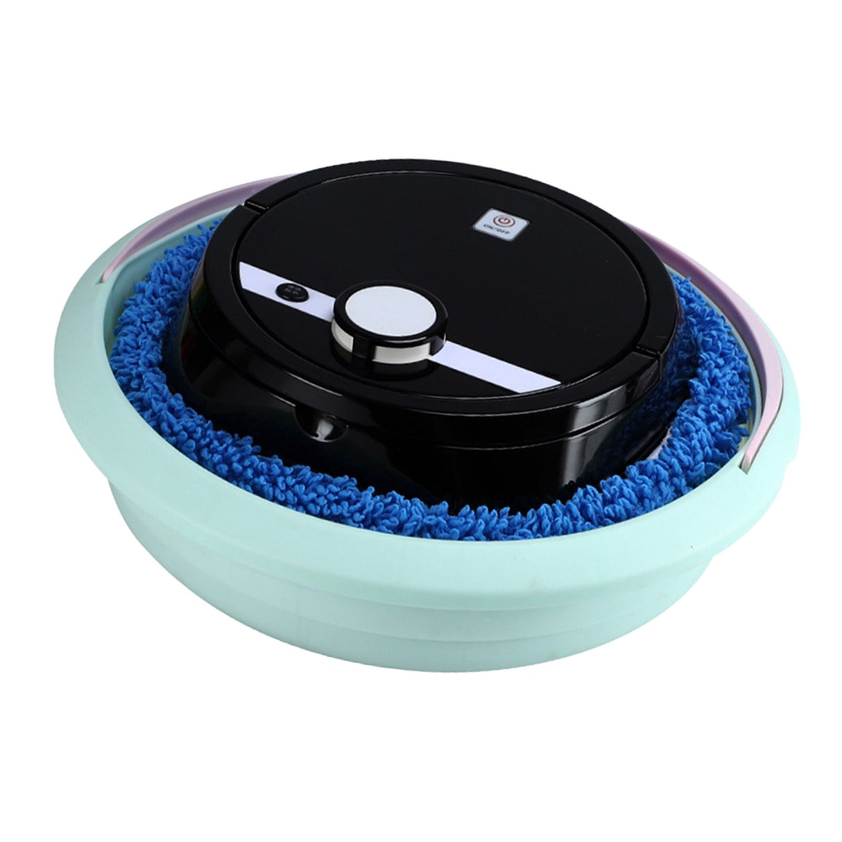 Robot Vacuum Cleaner Strong Suction Wet and Dry Use Rechargeable Robot Mop for Livingroom Bedroom Bathroom Black
