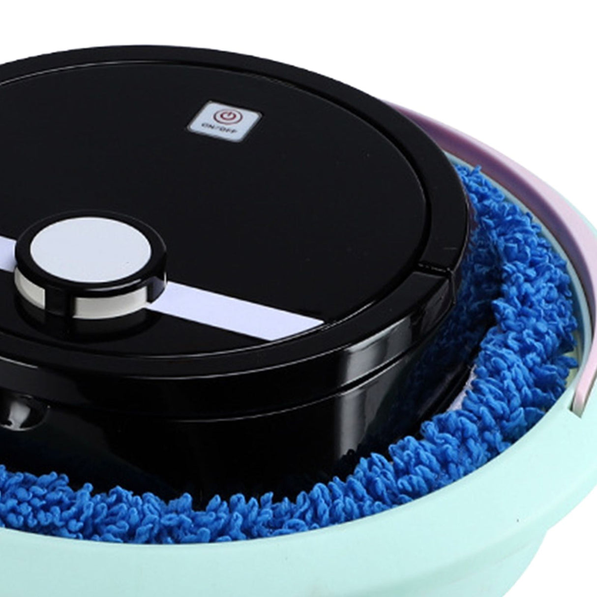 Robot Vacuum Cleaner Strong Suction Wet and Dry Use Rechargeable Robot Mop for Livingroom Bedroom Bathroom Black