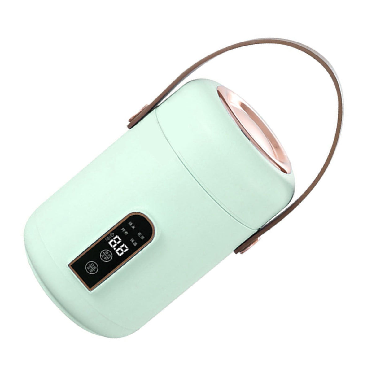 Mini Rice Cooker Efficient Heating Insulated Portable Multifunction Soup Porridge Stewpot for Home Office Dorm Green