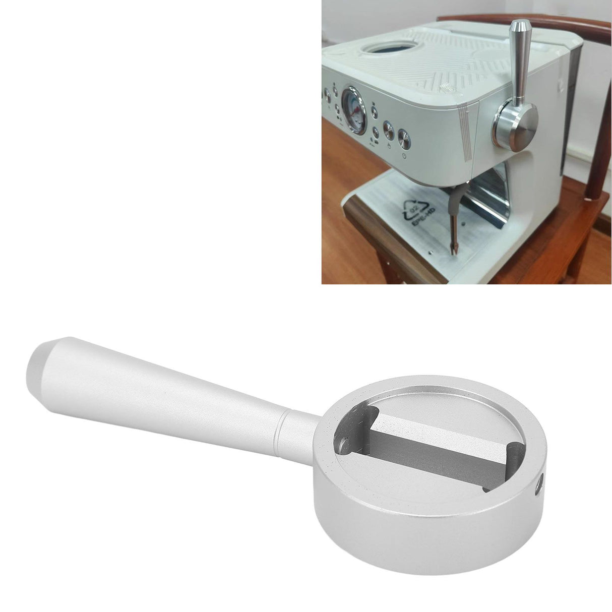 Coffee Steam Lever Effort Saving Aluminum Alloy Coffee Maker Steam Lever for BAE02 02s for PE3899 for 3231 Silver