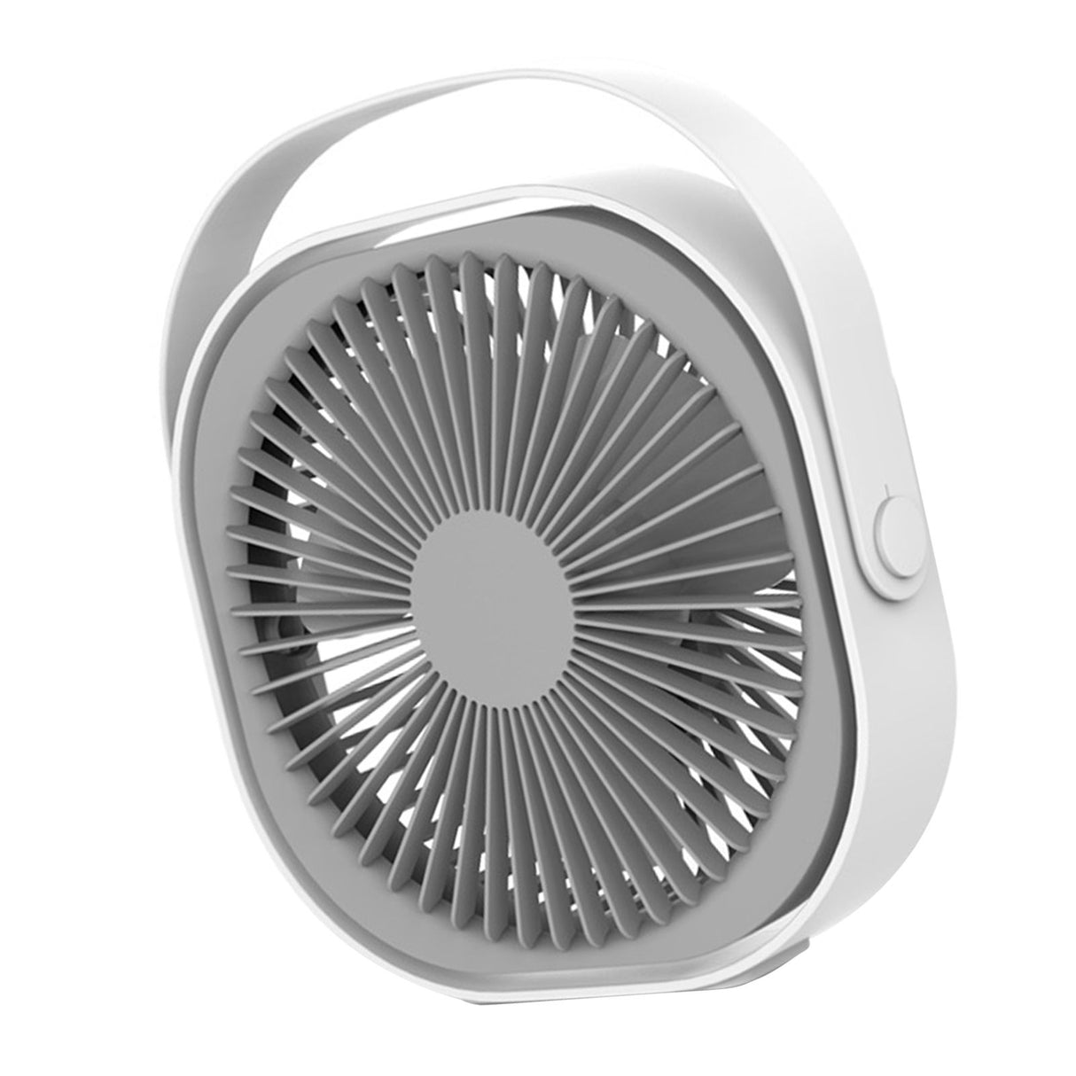 Small Desk Fan 6 Inch Quiet Mini Portable USB Rechargeable Desktop Fan for Home and Office White