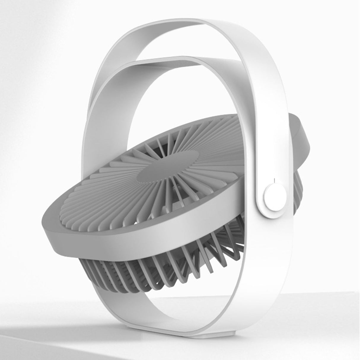 Small Desk Fan 6 Inch Quiet Mini Portable USB Rechargeable Desktop Fan for Home and Office White