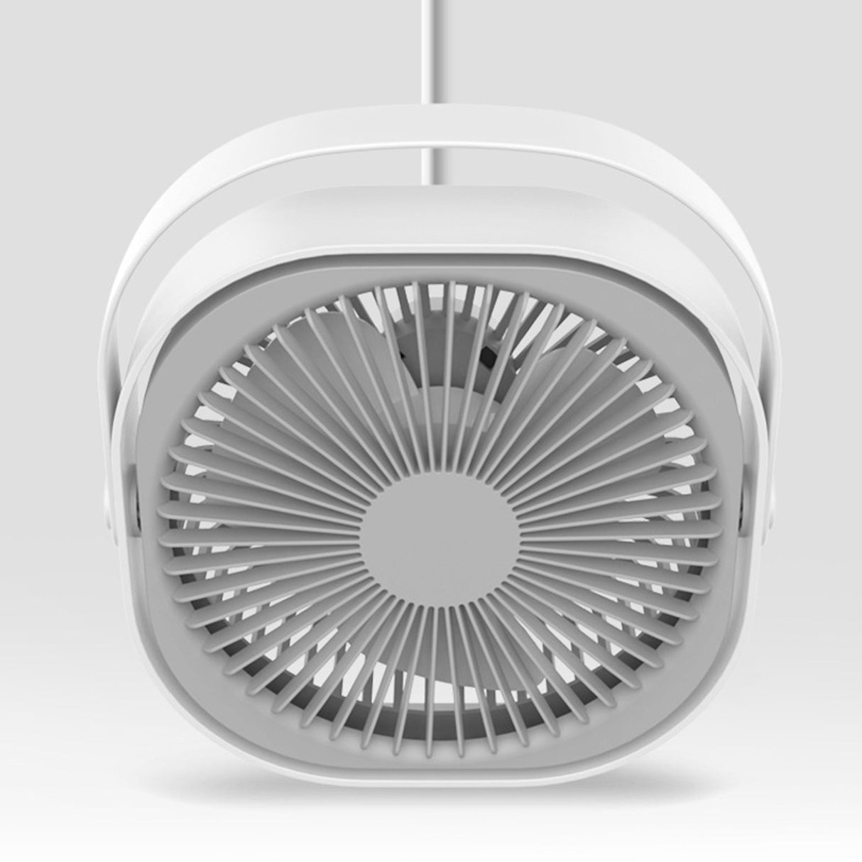 Small Desk Fan 6 Inch Quiet Mini Portable USB Rechargeable Desktop Fan for Home and Office White