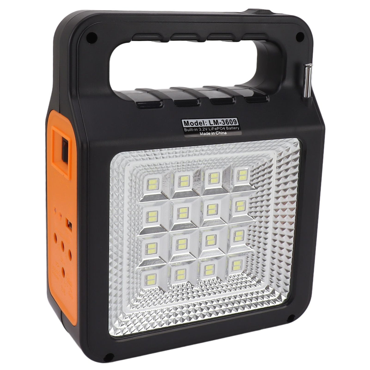 Solar Power Bank 6000mAh Bright Headlight Panel Light 3 Bulbs Portable Handle Solar Generator for Camping Travel