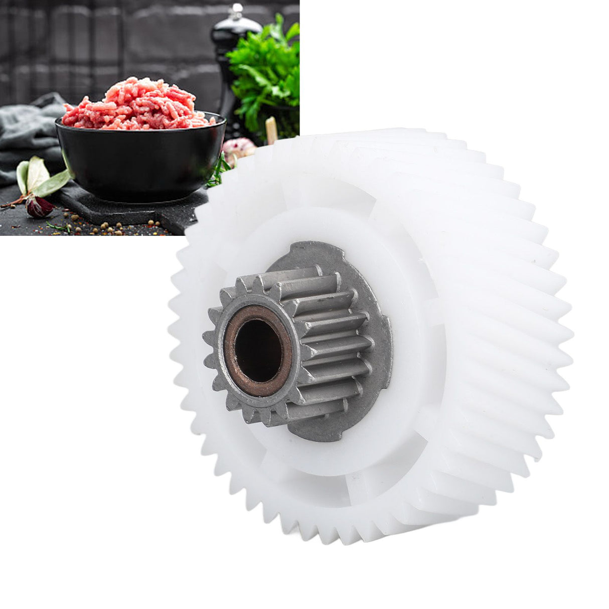 Meat Grinder Gear Spare Part Stainless Steel Plastic Meat Grinder Mincer Pinion Accessories for Replacement