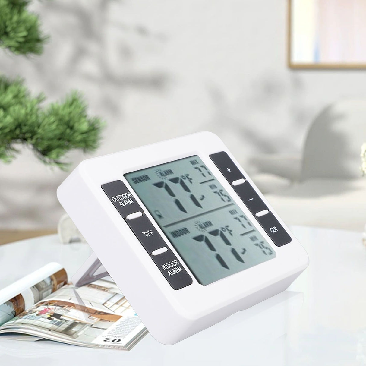 Indoor Outdoor Thermometer Hygrometer 433Mhz Wireless Digital Temperature and Humidity Monitor