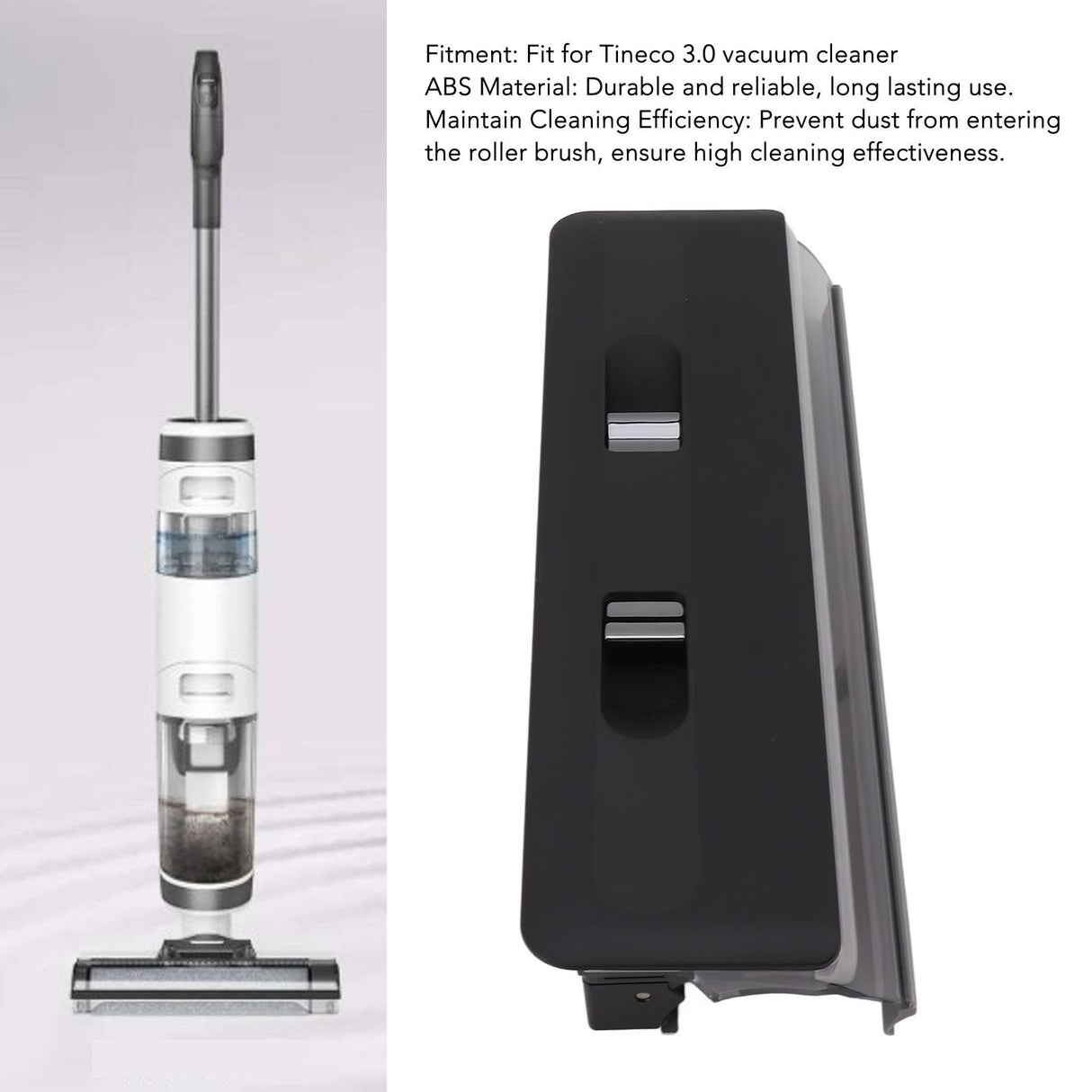 Vacuum Cleaner Main Brush Cover ABS Roller Brush Cover Easy Installation Vacuum Cleaner Replacement Parts for Tineco 3.0