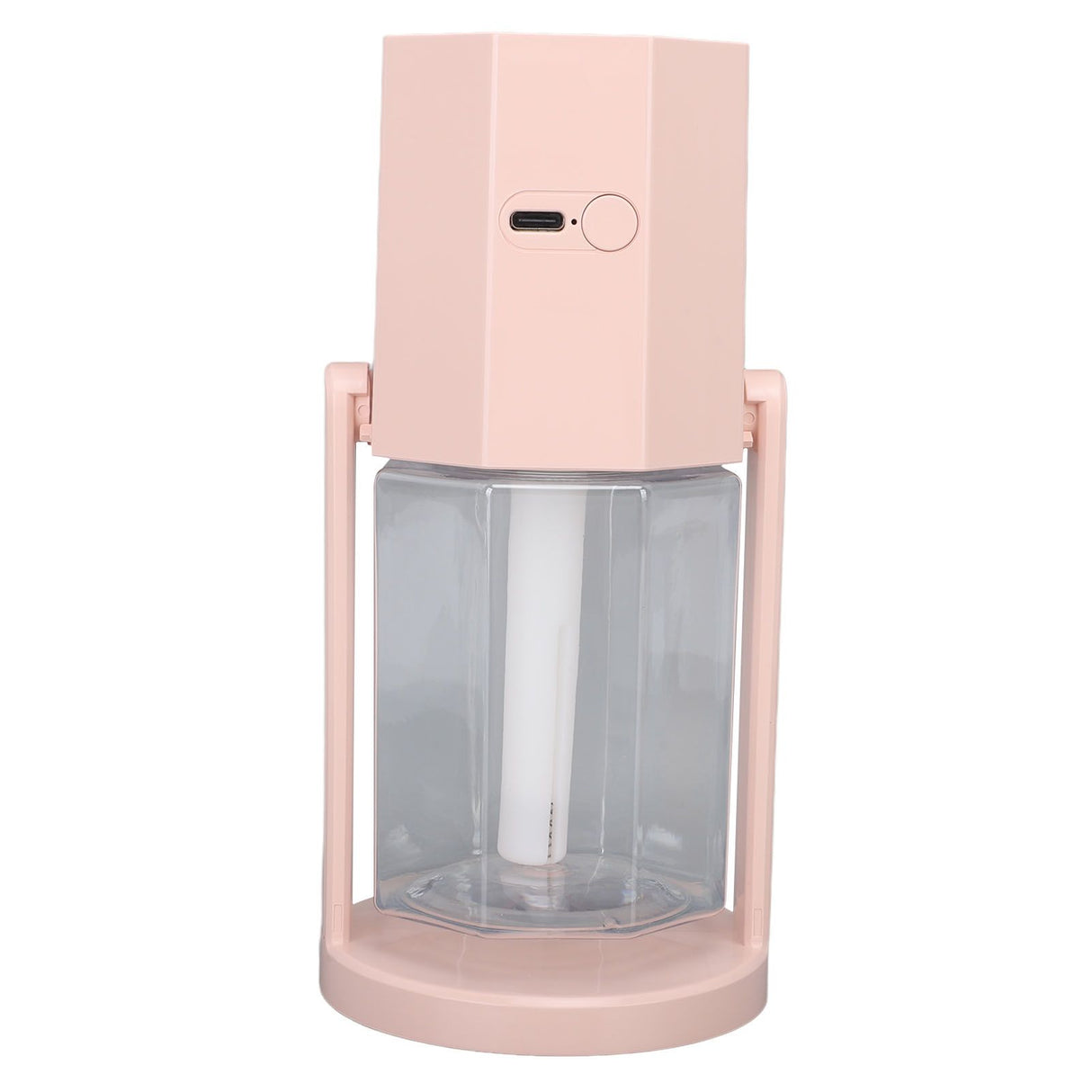 USB Desktop Humidifier Multifunctional Quiet Colorful Ambient Light Portable Small Humidifier for Car Home Bedroom Office Pink