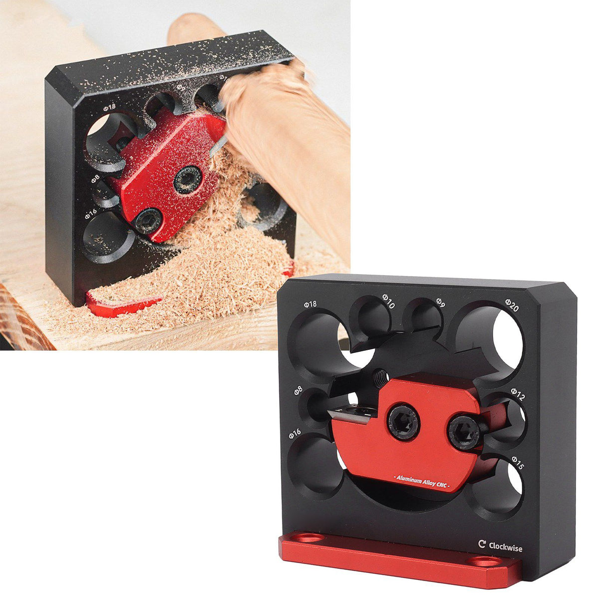 Woodworking Turning Cutter 8 Holes Adjustable Aluminum Alloy Wood Milling Cutter Tool