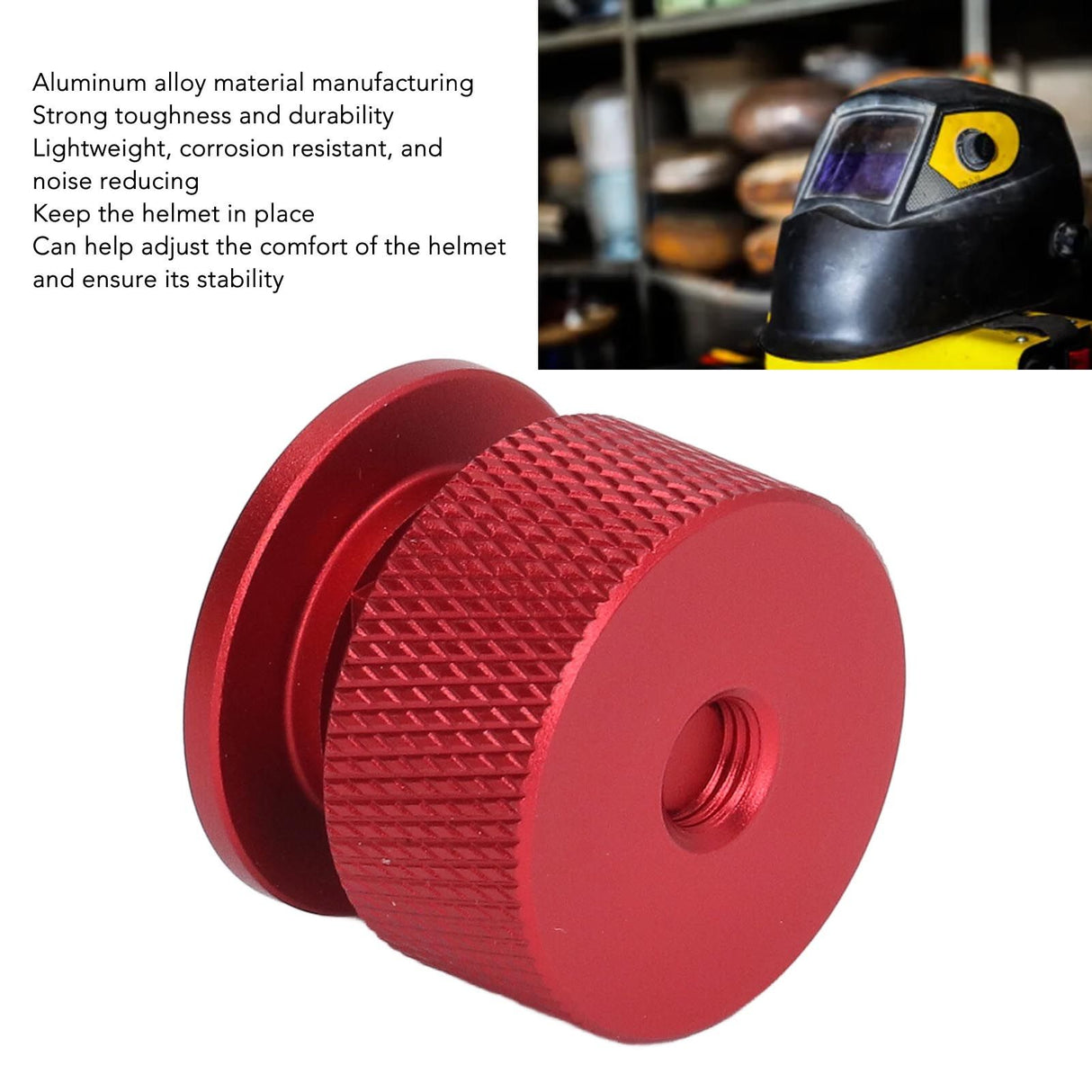 Welding Hood Pipeliner Helmet Fastener Aluminum Alloy Pipeliner Helmet Accessories Headgear Replacement Parts Red