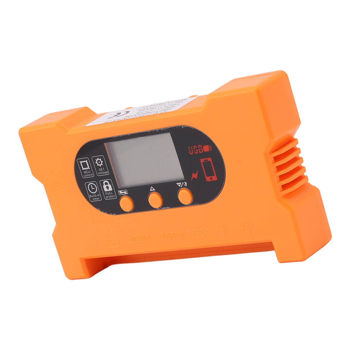 Solar Charge Controller 12V 24V Dual USB Type C Fast Charging Solar Panel Battery Regulator with LCD Display 30A