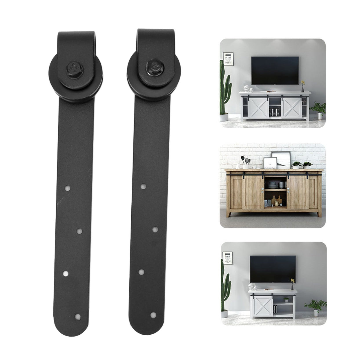 Barn Door Hardware Kit Sliding Barn Wooden Door Hardware Mini Barn Door Track for Single Double Bypass Door