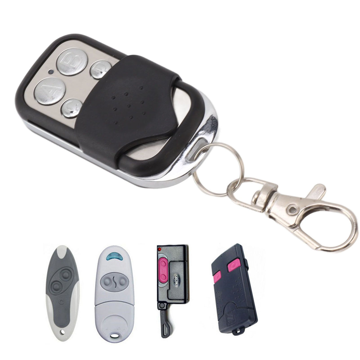 Garage Door Opener Remote Portable Prevent Interference Universal 433MHz 4 Button Garage Door Remote with Keychain