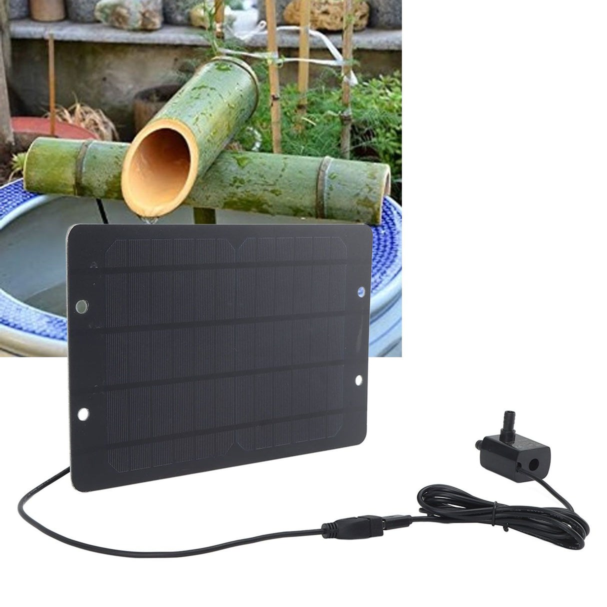 Solar Water Fountain Pump Set 6V 10W USB Solar Fountain Water Pump for Bird Bath Garden Backyard Pool