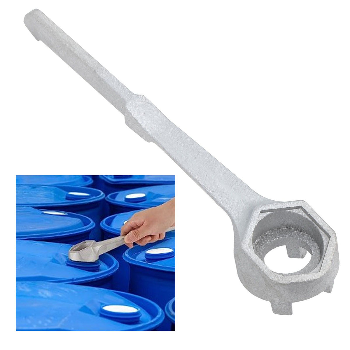 Bung Wrench 10 Inch Aluminum Drum Plug Wrench Barrel Opener Tool for 10 15 20 30 55 Gallon Bung Cap