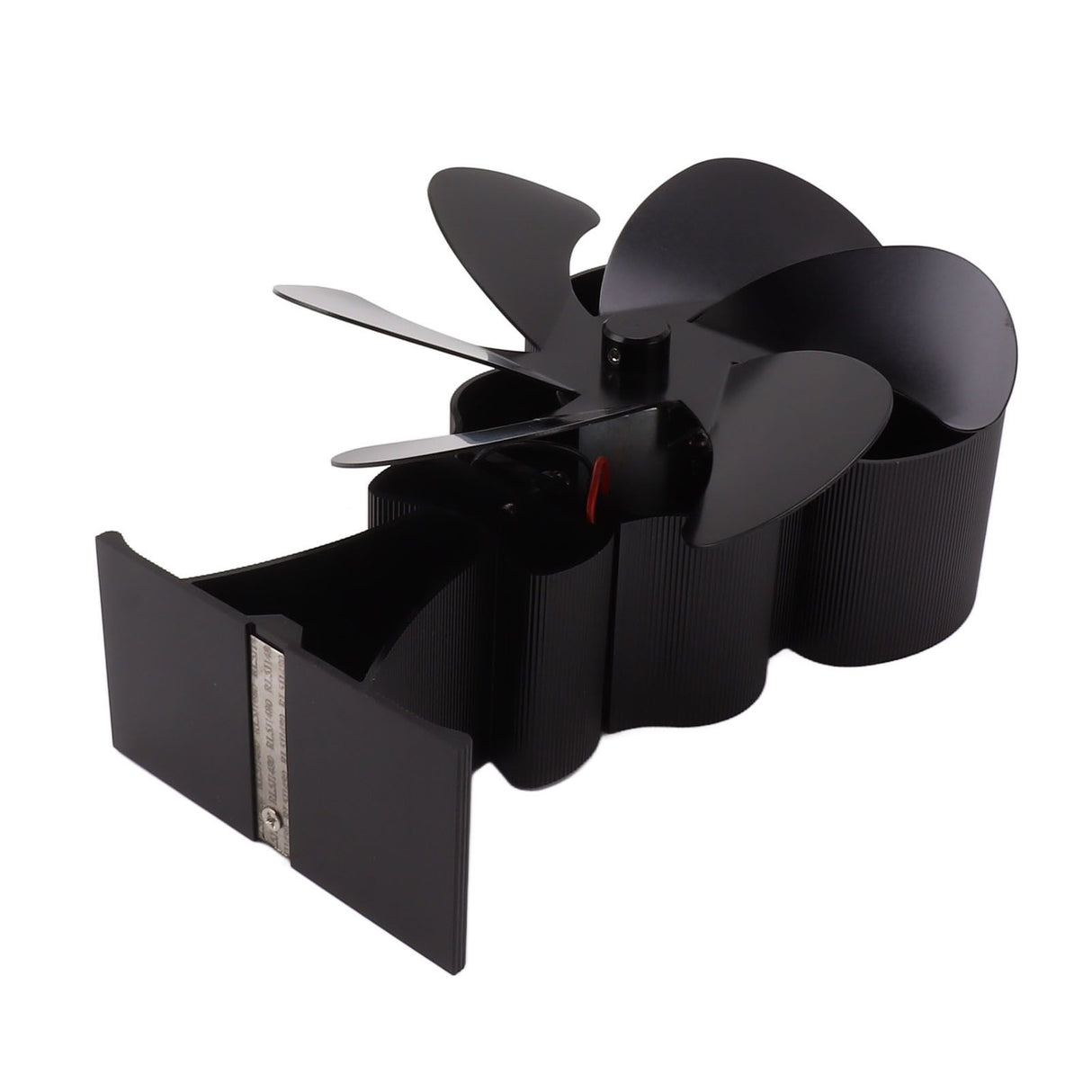 6 Blade Heat Powered Stove Fan for Wood Fireplace Chimney Fireplace Fan Increases Warm Air Silent Operation Black