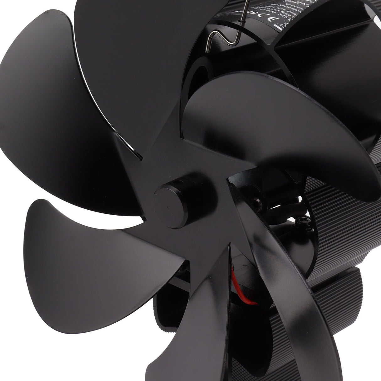 6 Blade Heat Powered Stove Fan for Wood Fireplace Chimney Fireplace Fan Increases Warm Air Silent Operation Black