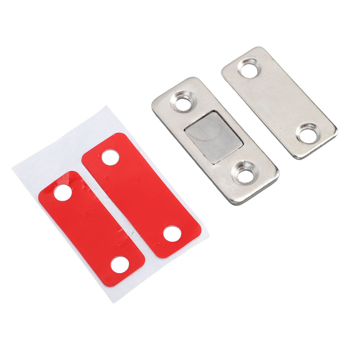 8 Pack Magnetic Door Catch Ultra Thin Door Latch Adhesive Stainless Steel 2 Way Installation Cabinet Closer for Kitchen