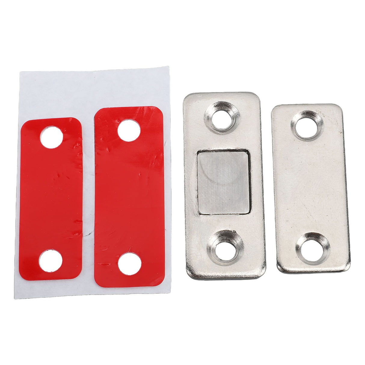 8 Pack Magnetic Door Catch Ultra Thin Door Latch Adhesive Stainless Steel 2 Way Installation Cabinet Closer for Kitchen