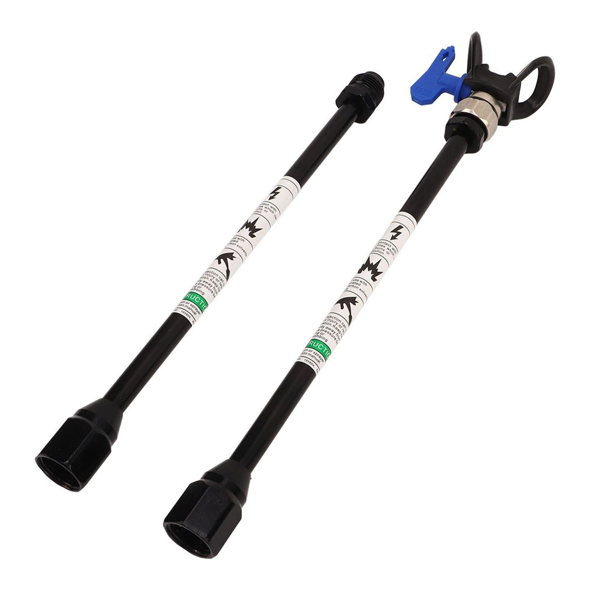 2PCS Spray Extension Rod G7/8 14 Stainless Steel Sprayer Tip Extension Pole Replacement for Home Black