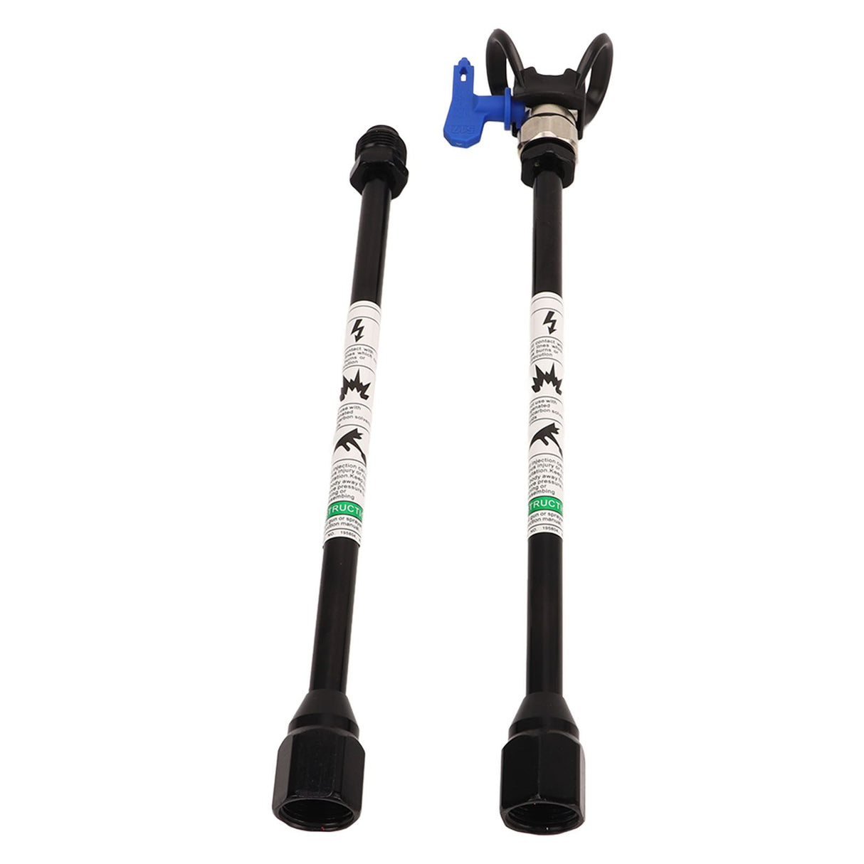 2PCS Spray Extension Rod G7/8 14 Stainless Steel Sprayer Tip Extension Pole Replacement for Home Black