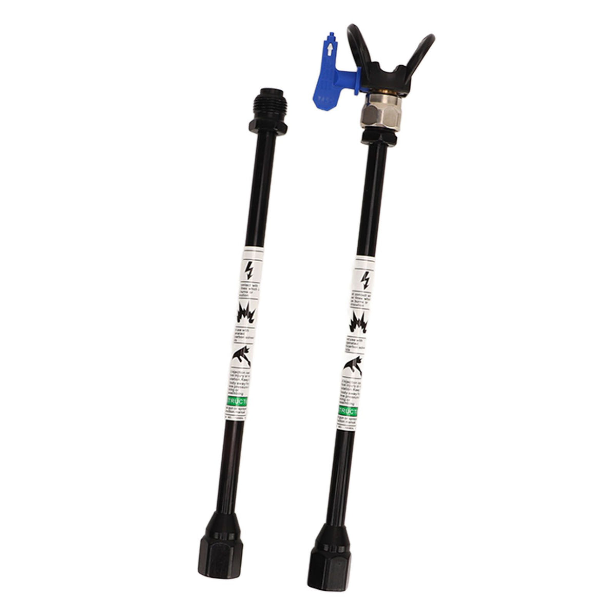2PCS Spray Extension Rod G7/8 14 Stainless Steel Sprayer Tip Extension Pole Replacement for Home Black