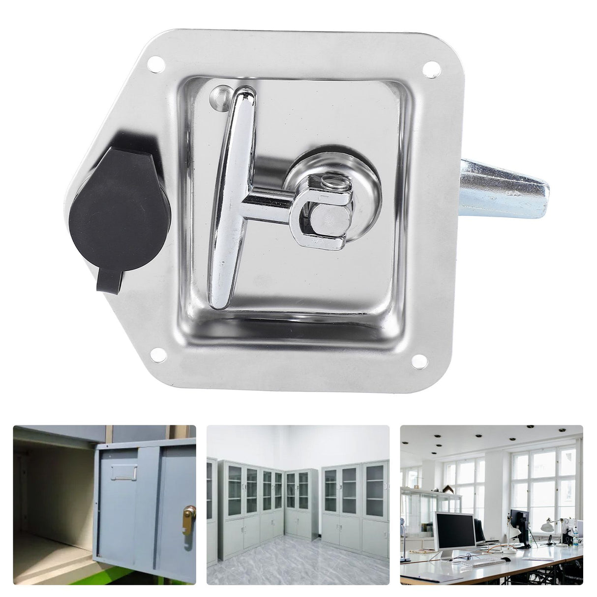 Stainless Steel Folding T Shape Handle Lock T Handle Latch for Truck Trailer Engineering Vehicles