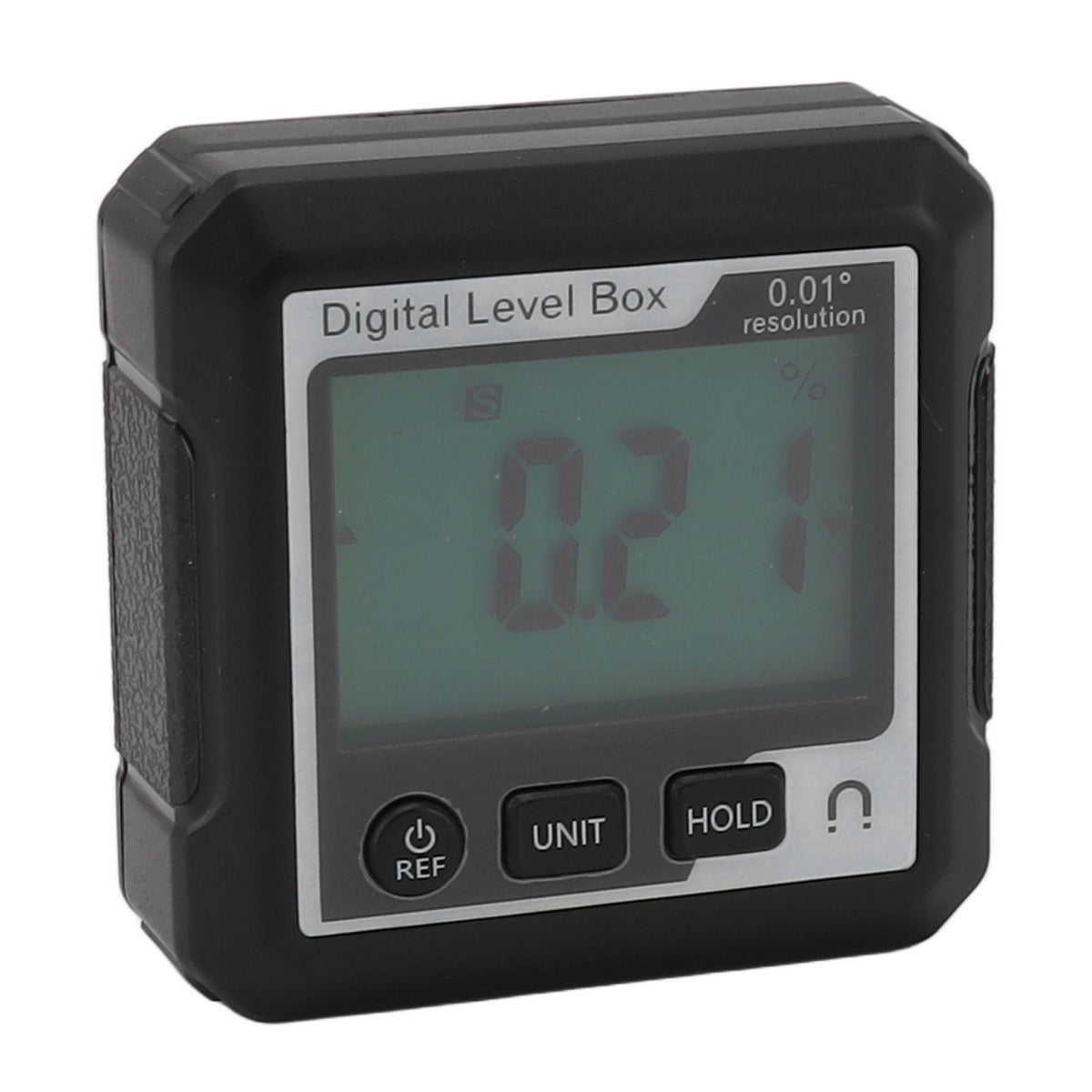 Digital Level Box Magnetic Data Lock Angle Slope Conversion Protractor Angle Finder Gauge for Carpentry Building Masonry Bevel Black White