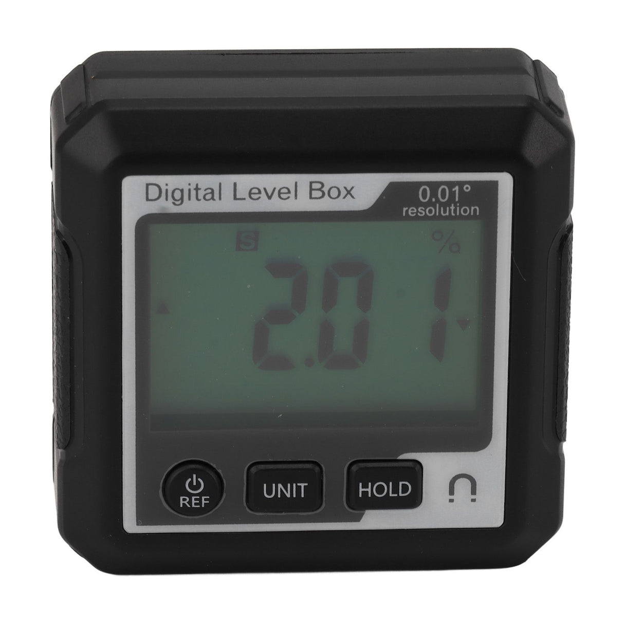 Digital Level Box Magnetic Data Lock Angle Slope Conversion Protractor Angle Finder Gauge for Carpentry Building Masonry Bevel Black White