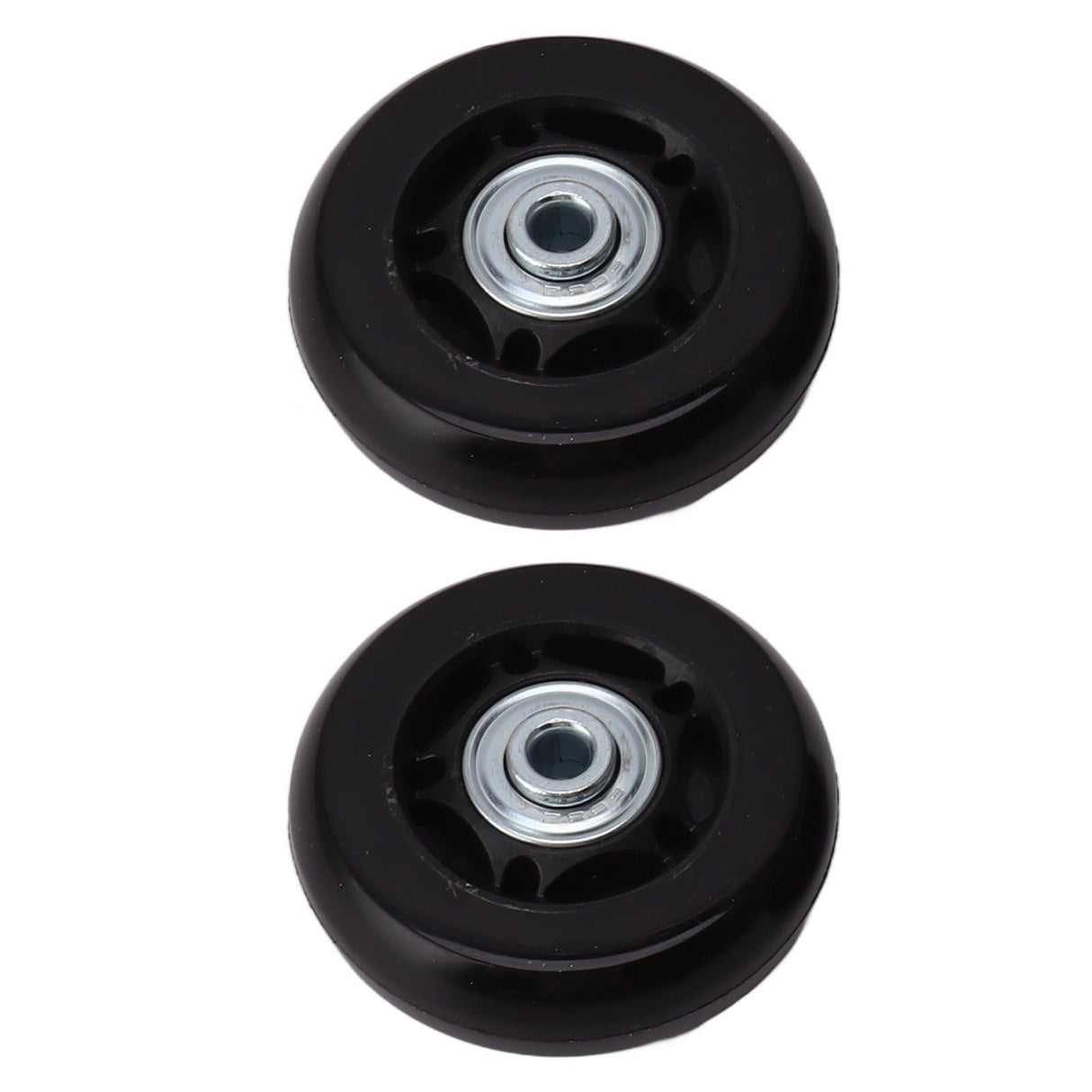 2pcs Luggage Suitcase Replacement Wheels Noiseless Rubber Swivel Caster Wheels Bearings Repair Kits 76x24mm / 3.0x0.9in