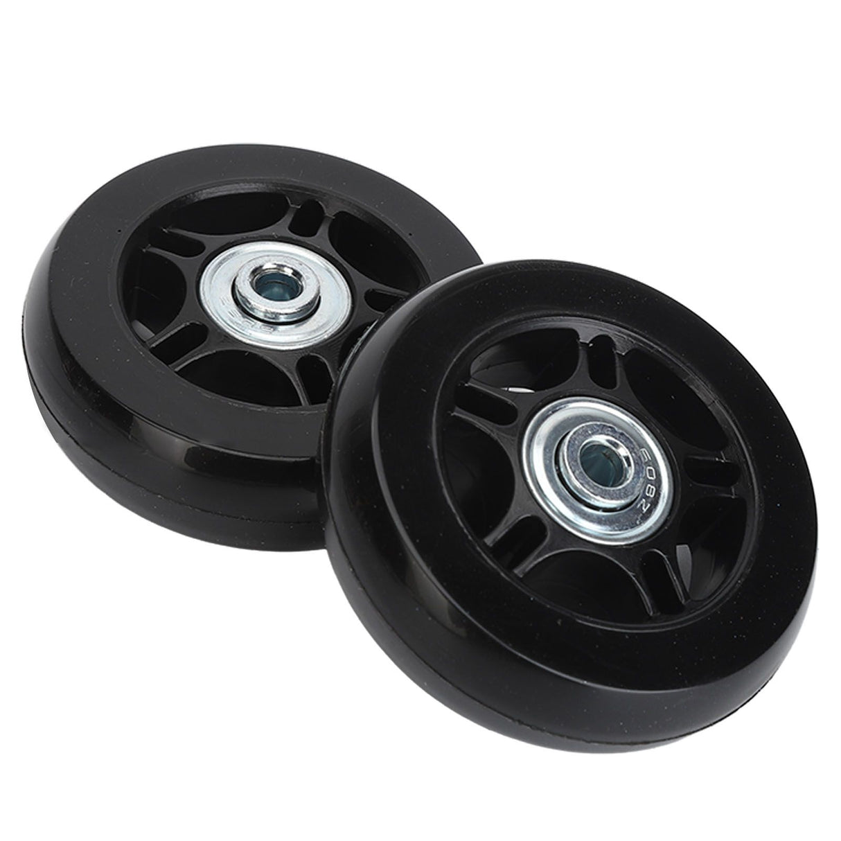 2Pcs Luggage Suitcase Replacement Wheels Universal Rubber Swivel Caster Wheels Bearings Repair Kits with Installation Tool 70x19cm / 27.6x7.5in