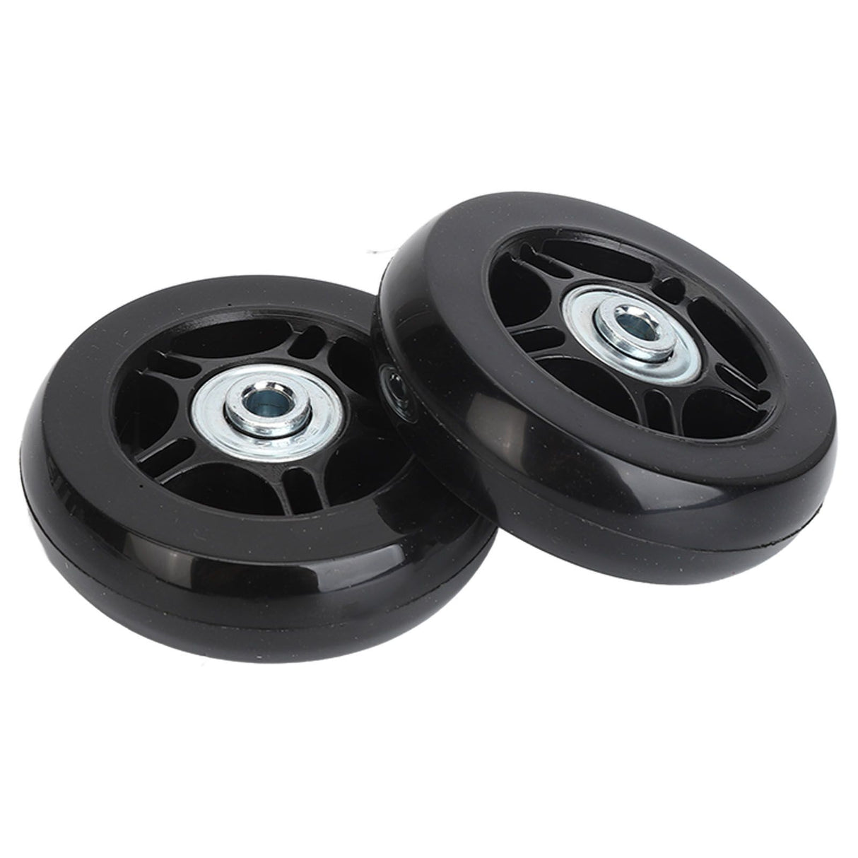 2Pcs Luggage Suitcase Replacement Wheels Universal Rubber Swivel Caster Wheels Bearings Repair Kits with Installation Tool 70x19cm / 27.6x7.5in