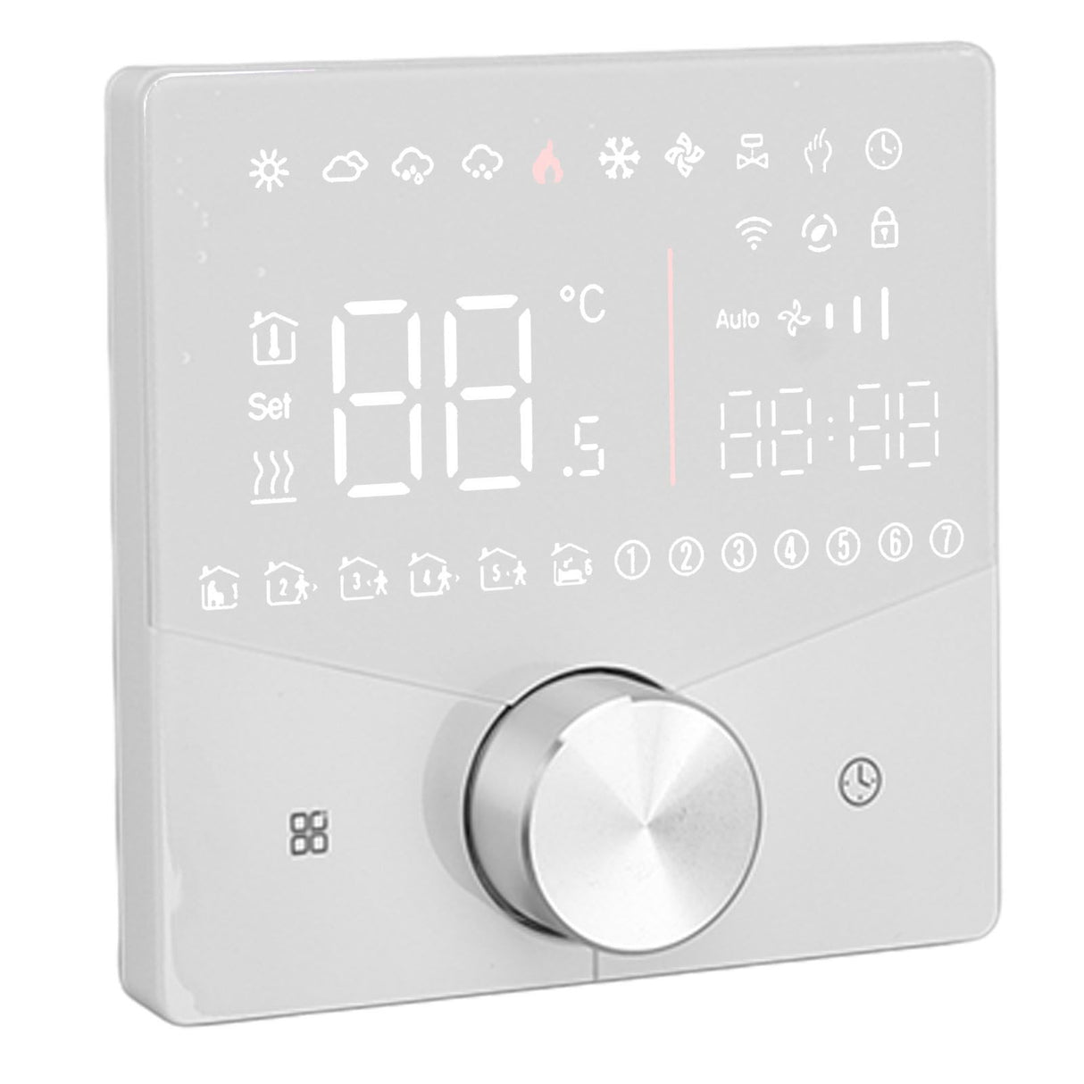 Smart Digital Thermostat LCD Color Display Precise Control Intelligent Temperature Controller White